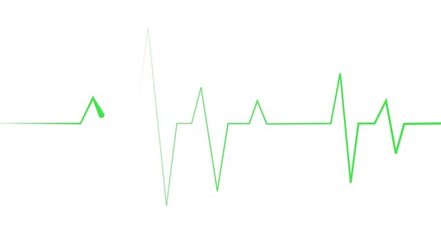 Minimal heartbeat line electrocardiogram style pulse health and medical concept animation