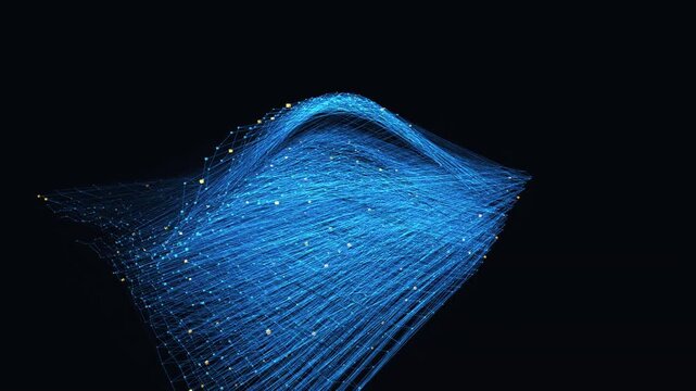 Layered data lattice morphs into computational network clusters
