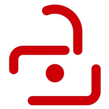 Minimalist red padlock icon animation loop features clean rounded lines on a white background representing secure digital data encryption concepts in this high quality motion clip.