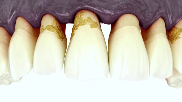 Medical 3D Visualization of Viral Infection Affecting Teeth and Gums