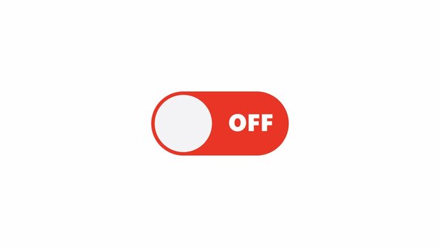 Toggle switches with on and off positions on white background. 4K Video