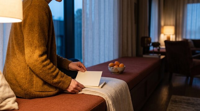 Guest discovers a personal arrival card
