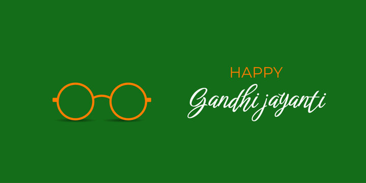 Gandhi Jayanti banner. Vector illustration