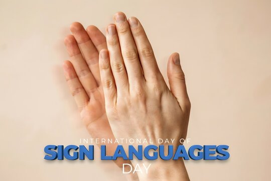 Hands clapping in motion for International Day of Sign Languages celebration