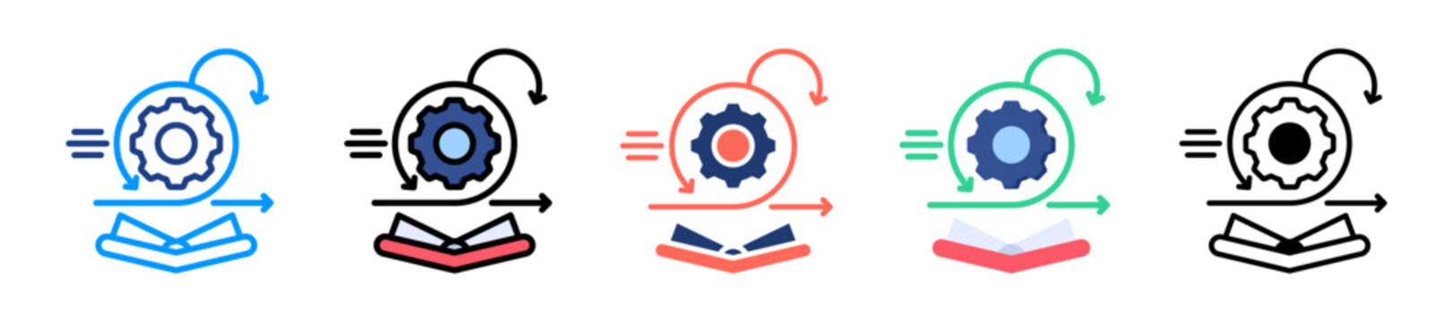 Learning Agility Icon Sheet Multiple Style Collection 