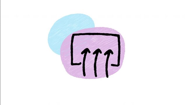 An animated hand-drawn rear window glass with heating airflow lines. Perfect for rear demister controls, defogger status lights, winter driving, and climate control. 