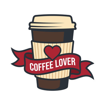 An eye-catching illustration of a coffee cup adorned with a heart symbolizes the warmth and passion that coffee brings to those who cherish their daily brews and coffee culture.