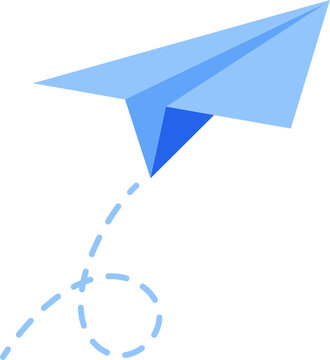 Paper Airplane Message Send Icon Illustration