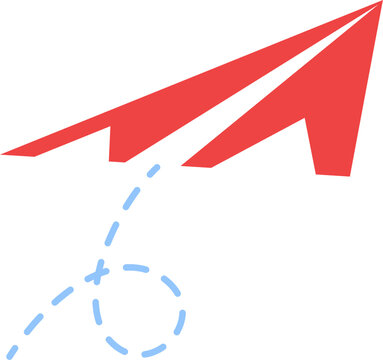 Paper Airplane Message Send Icon Illustration