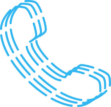 Telephone Receiver Handset and Call Icon