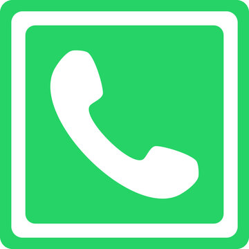 Telephone Receiver Handset and Call Icon