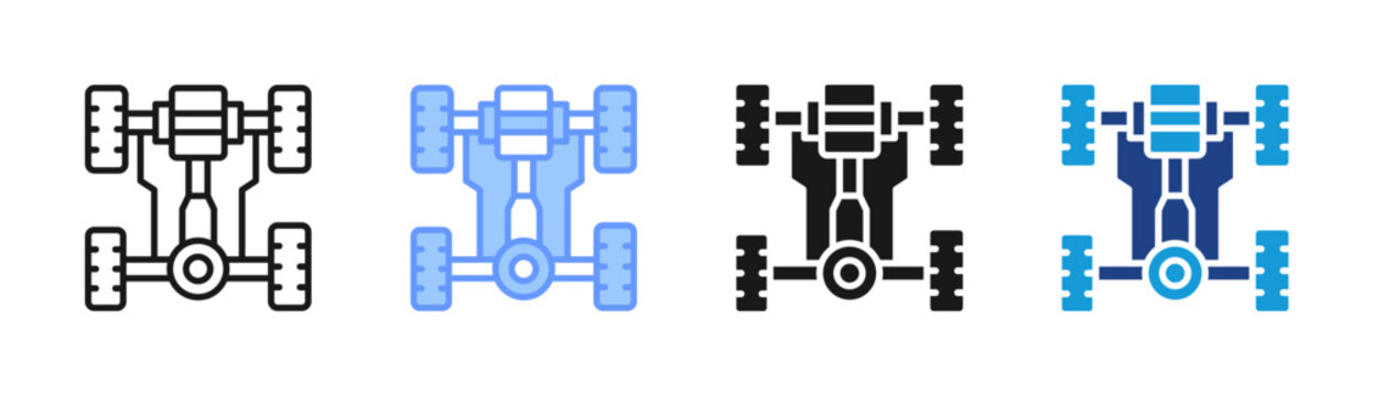 Axle icon set multiple style collection