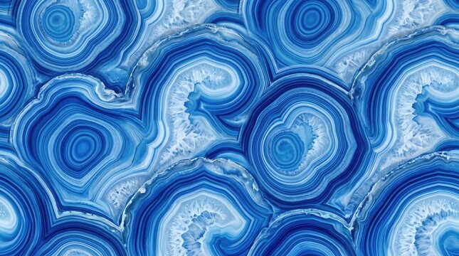 Blue Agate Slice Marble Seamless Texture Background
