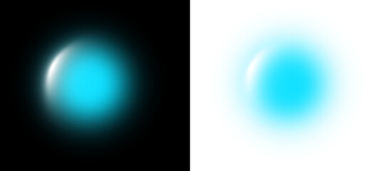 cyan lens flare, glowing aqua orb, blue sphere light, optical flare overlay, crescent rim reflection, Glow Sphere PNG, Bright Blue Light Effect, Glowing Orb Overlay © Noy