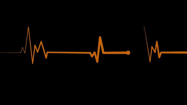 Health heartbeat line medical ekg rhythm pattern health monitor signal and heart activity chart animation