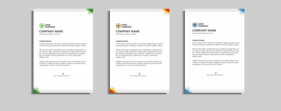 modern corporate letterhead template design