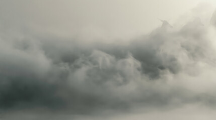 Obraz premium Dark storm clouds gather ominously in the sky, hinting at an impending weather event AI generative