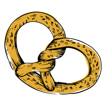 Twirly pretzel drawn
