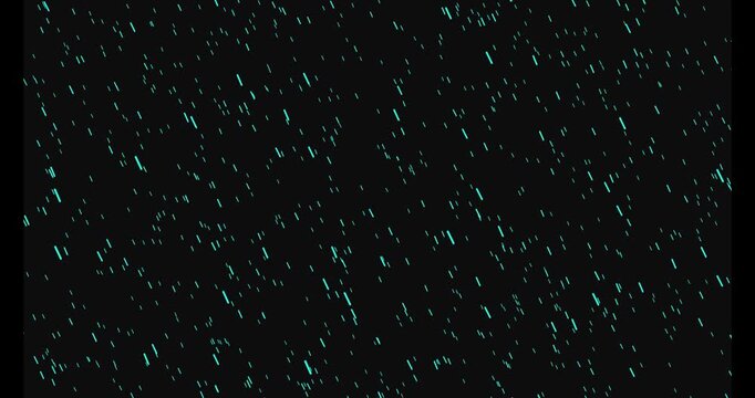 Abstract digital grid background with falling teal lines and pixels an dark pattern featuring