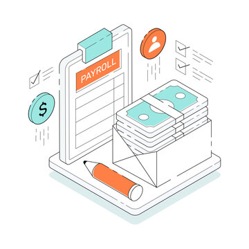 Trendy design illustration of payroll 
