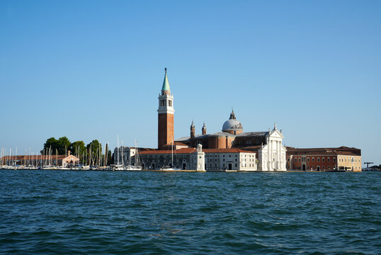 Venice, Italy, view to the Giorgio Maggiore Island from the water