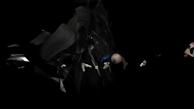 a ripping face which could represent different stats of mind