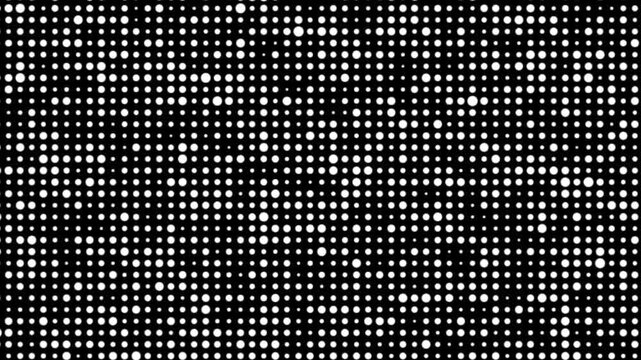 Seamless Loop Black And White Halftone Dot Matrix Animation: Abstract Organic Amoeba Blob Morphing Texture With Noise Gradient Dots, Fluid Biomorphic Ink Marbling Motion Background, 4K Vector Design
