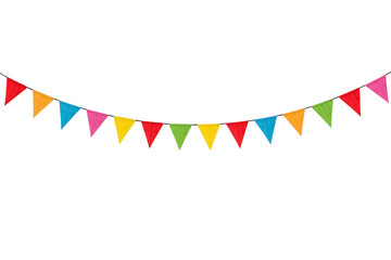 Fototapeta premium Colorful triangular pennant bunting banner