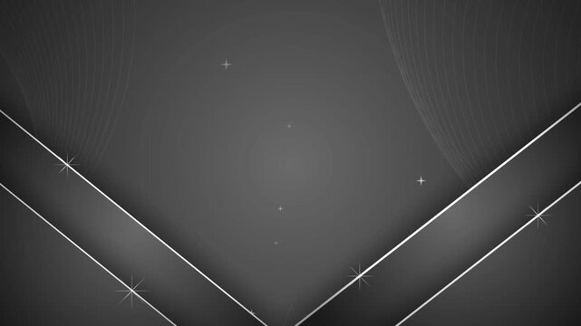 Elegant background with gold diagonal lines animation, Abstract background with diagonal gold lines and subtle star-like sparkles