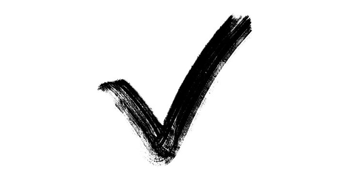black brush check mark