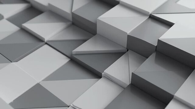 Abstract 3D geometric relief with repeating triangle and square forms
