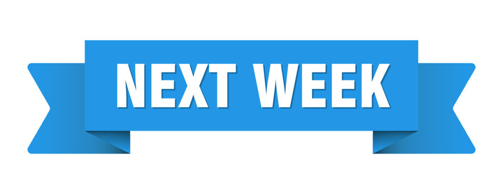 next week ribbon isolated on transparent background. next week ribbon