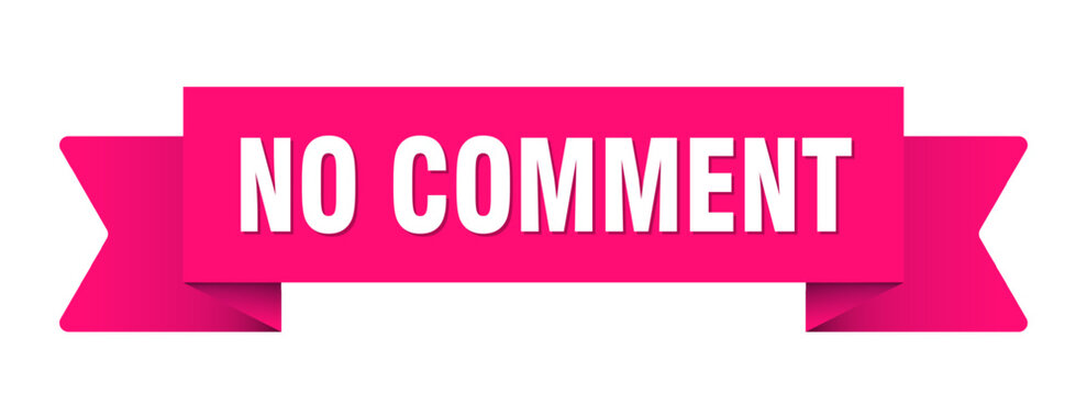 no comment ribbon isolated on transparent background. no comment ribbon