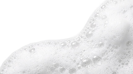 Dense white soap foam texture wave on transparent background. © RM Graphics