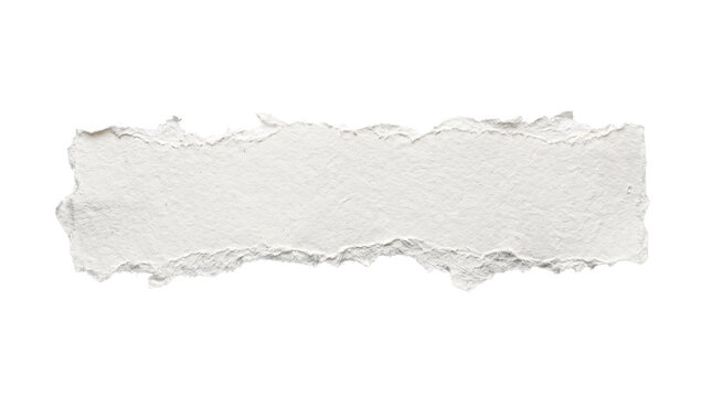White paper scrap with torn edges for creative art layout.