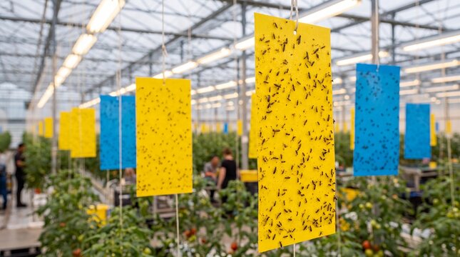 Sticky Insect Trap Yellow Blue Hanging Counting Thrips Pests