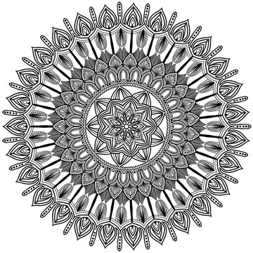 round ornamental round lace pattern