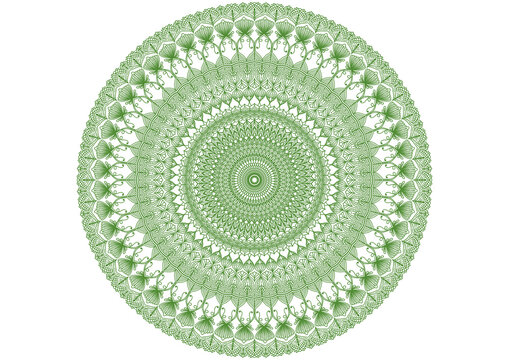 mandala abstract green background