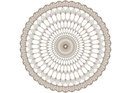 guilloche rosette isolated on white