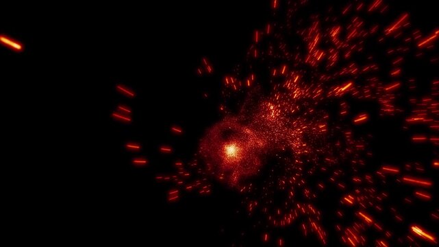 a traveling fast inside stars animation
