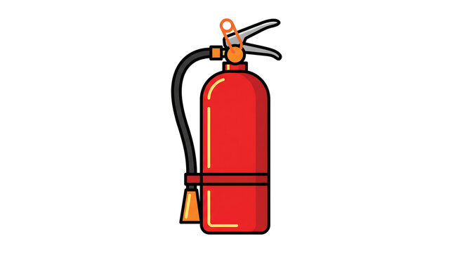 Red fire extinguisher pixel art icon