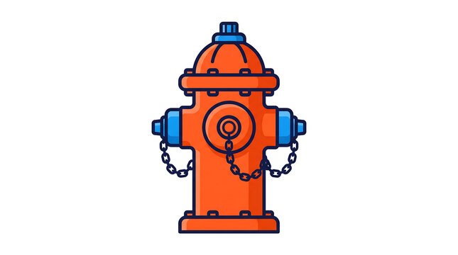 Orange fire hydrant in pixel art style
