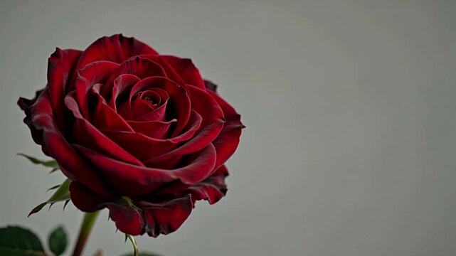 Red Rose Flower Blooming Petals Opening in Time Lapse