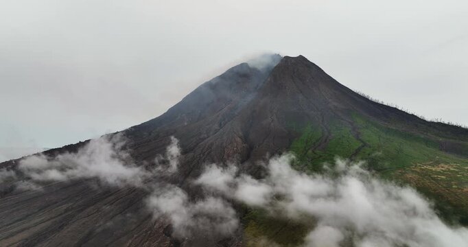 Mount Sinabung volcano, on the island of Sumatra, Indonesia.