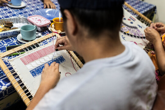 Artisan crafting sustainable handmade production