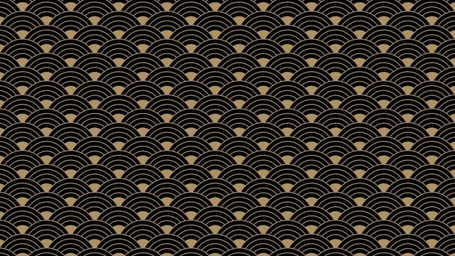 Elegant black and gold wave pattern, seamlessly animated moving upward. Perfect for luxury branding and motion graphics.