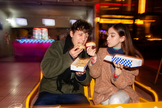 Couple enjoying casual date night