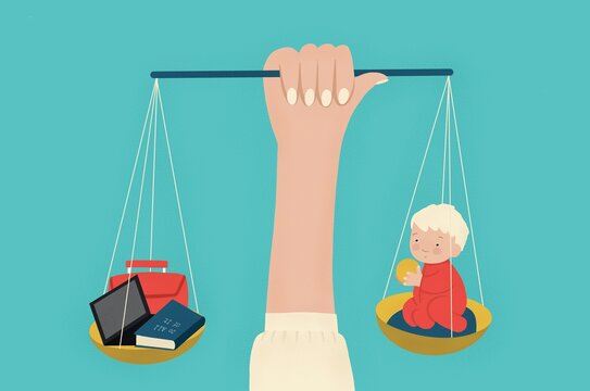  A balancing act with work and children.