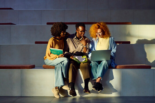 Group of Friends Studying Together