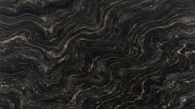 Elegant dark black marble texture with natural flowing white and gold veins for luxury interior design background